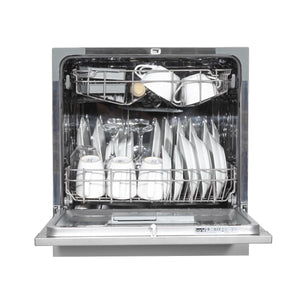 Baridi Tabletop Dishwasher 8 Place Settings 8L Capacity - Silver