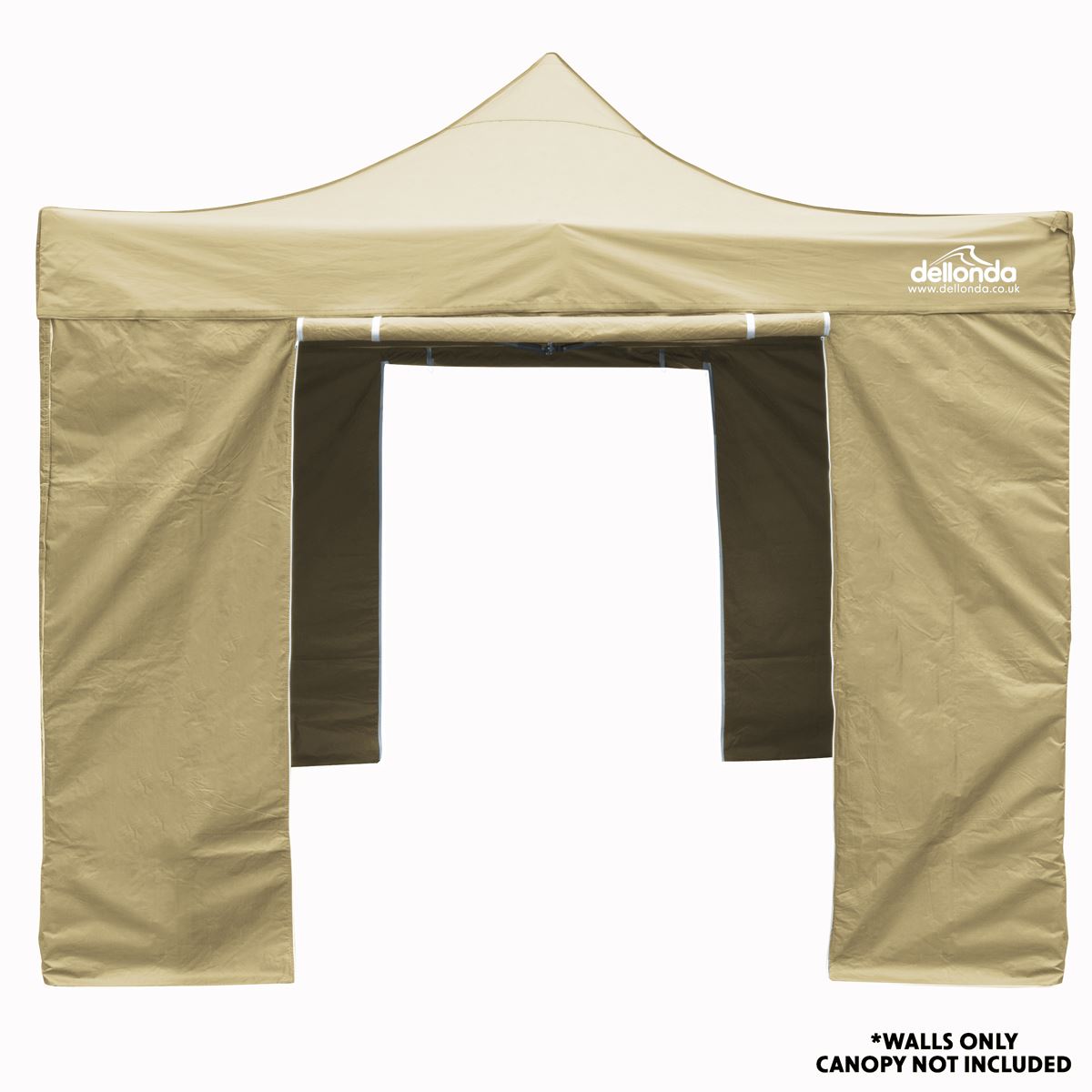 Dellonda Beige Premium Gazebo/Marquee Side Walls/Doors/Windows, Fits 3 x 3m Models