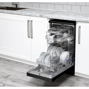 Slimline Freestanding Dishwasher 45cm Wide 10 Place Settings - Black