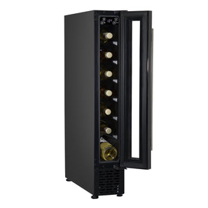 Baridi Extra-Slim 7 Bottle Wine Fridge & Cooler 15cm - Black