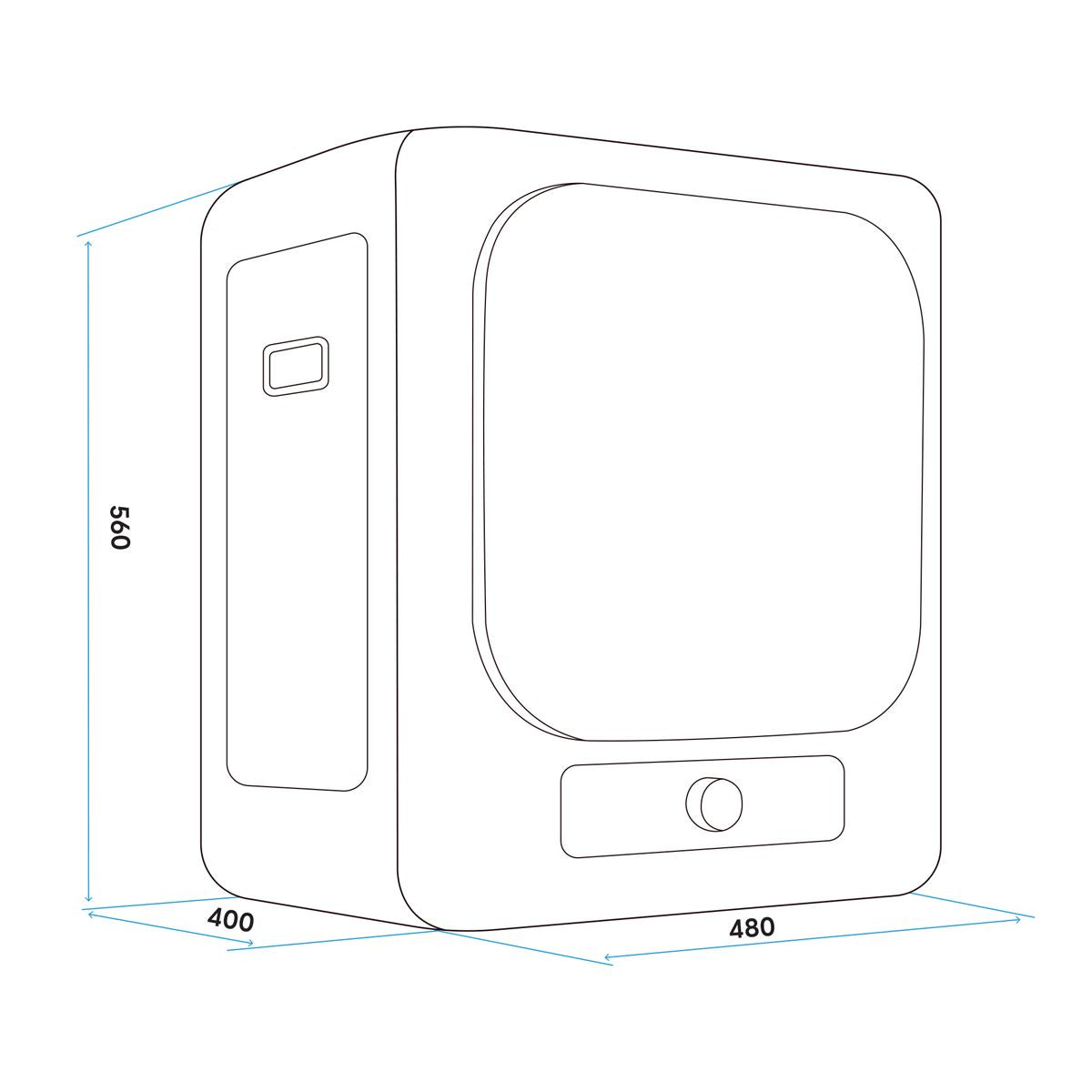 Baridi Tabletop Tumble Dryer with Analogue Controls 2.5kg Capacity - White