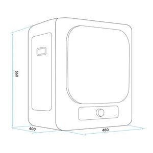 Baridi Tabletop Tumble Dryer with Analogue Controls 2.5kg Capacity - White