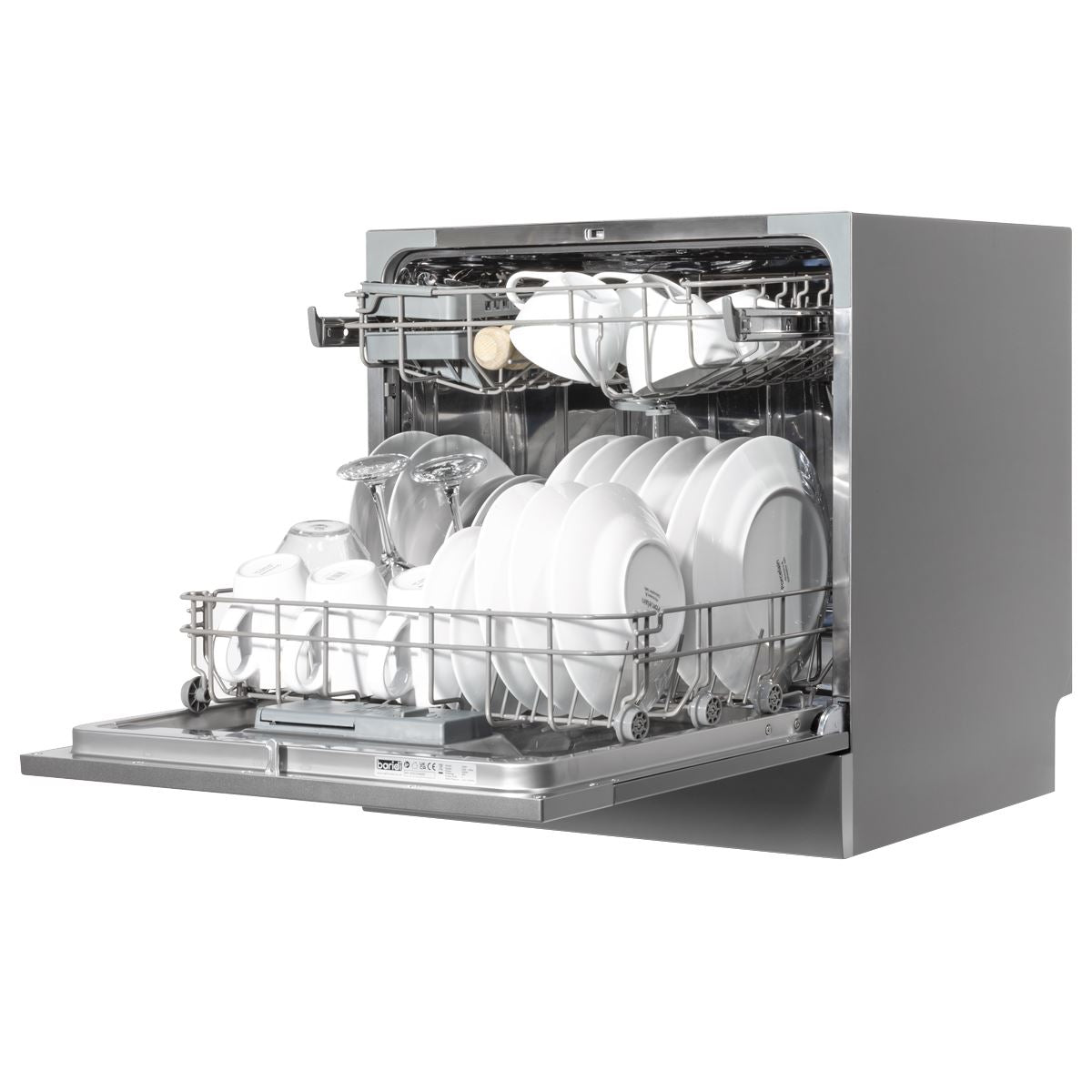 Baridi Tabletop Dishwasher 8 Place Settings 8L Capacity - Silver