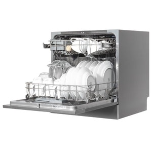 Baridi Tabletop Dishwasher 8 Place Settings 8L Capacity - Silver
