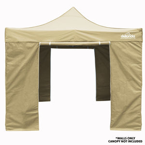 Dellonda Beige Premium Side Walls/Doors/Windows for Gazebo/Marquee, Fits 2 x 2m Models