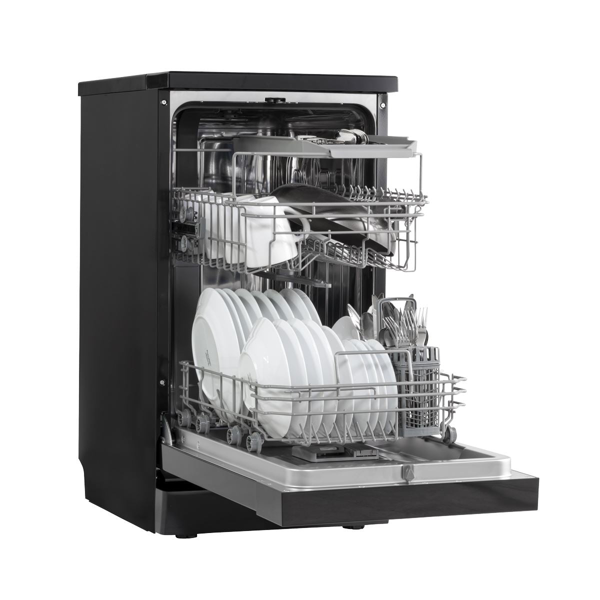 Slimline Freestanding Dishwasher 45cm Wide 10 Place Settings - Black