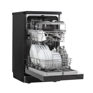 Slimline Freestanding Dishwasher 45cm Wide 10 Place Settings - Black