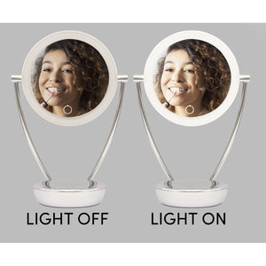 Dellonda Freestanding Double-Sided LED Vanity Mirror 7.5"