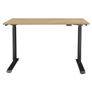 Dellonda Single Motor Ultra-Quiet Adjustable-Height Electric Sit/Stand Desk - Oak Desktop