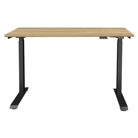 Dellonda Single Motor Ultra-Quiet Adjustable-Height Electric Sit/Stand Desk - Oak Desktop