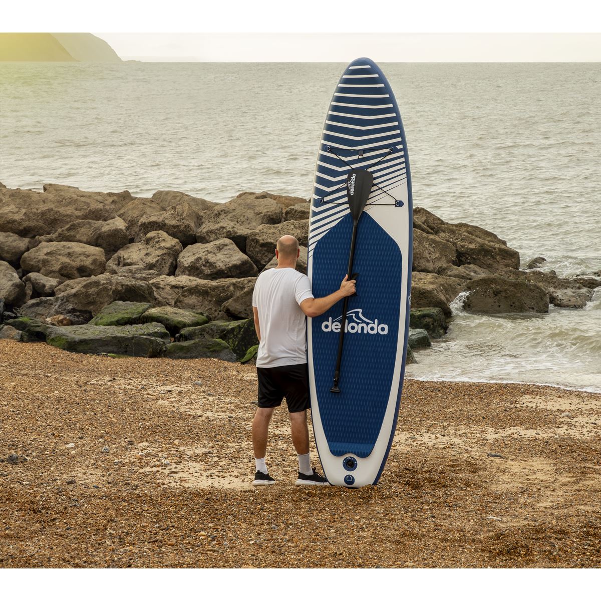 Dellonda Inflatable Stand-Up Paddle Board 10'2" - Dark Blue
