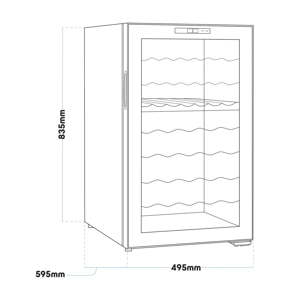 Baridi 52 Bottle Dual Zone Wine Fridge & Cooler
