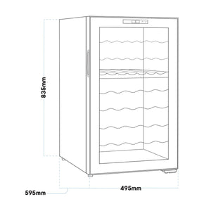 Baridi 52 Bottle Dual Zone Wine Fridge & Cooler