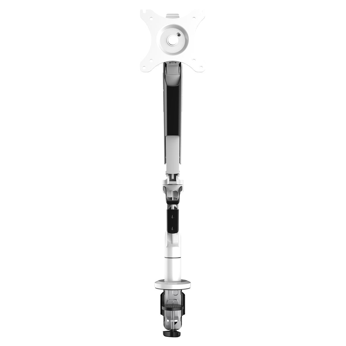 Dellonda Adjustable Single Monitor Arm with 360° Rotation - White