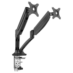 Dellonda Adjustable Double Monitor Arm with 360° Rotation - Black