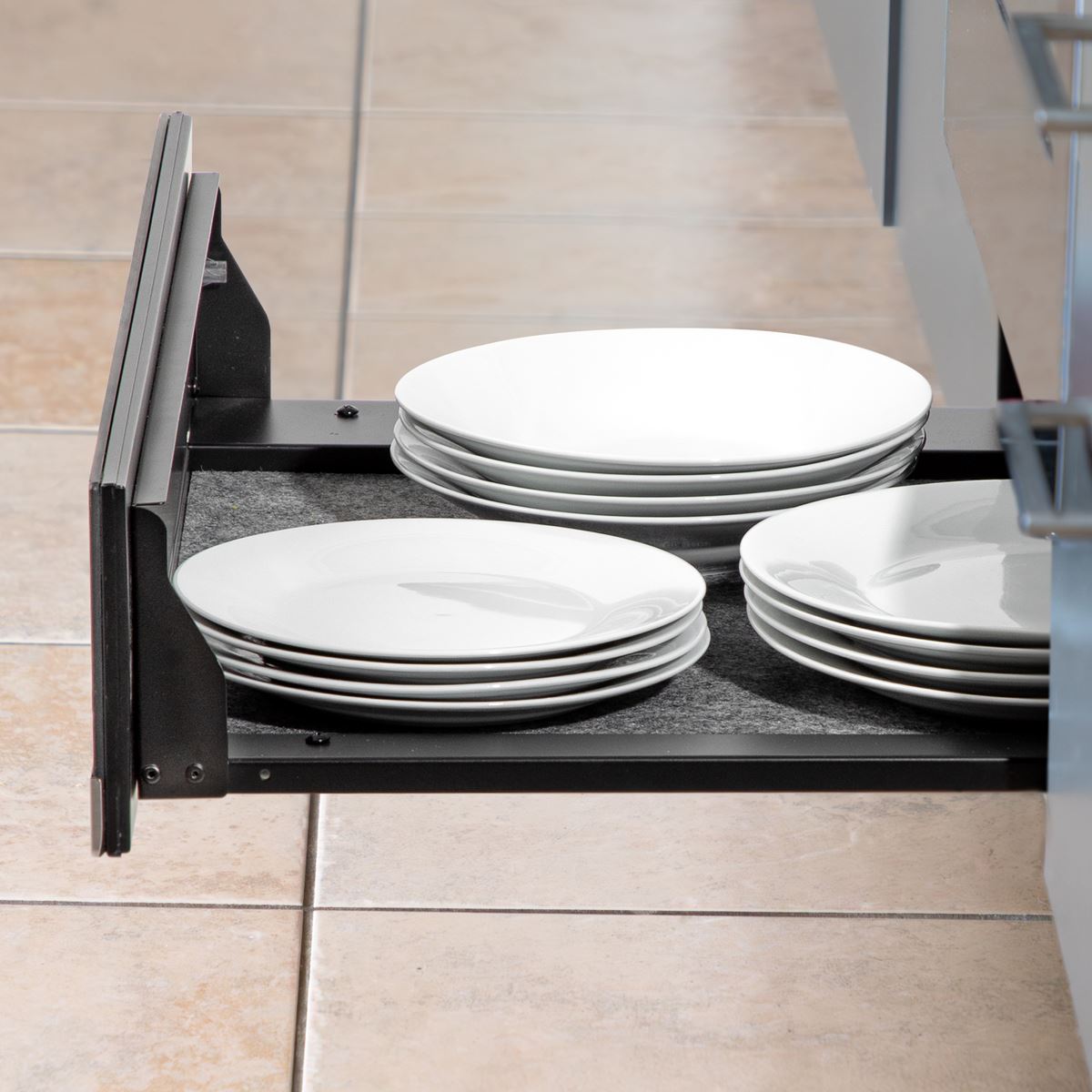 Baridi Integrated Warming Drawer 60cm - Black
