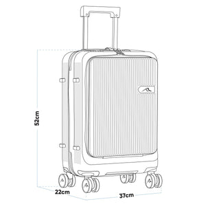 Dellonda Cabin Size Luggage with Laptop Compartments & Dual TSA Lock 20"