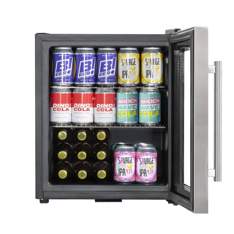 Baridi Mini Tabletop Beer & Drinks Fridge 50L Capacity - Stainless Steel