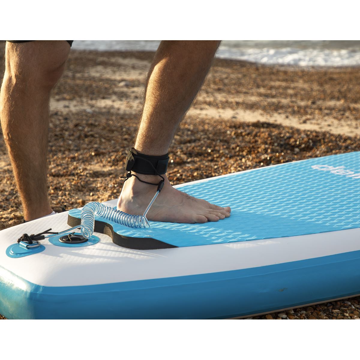 Dellonda Inflatable Stand-Up Paddle Board 10'6" - Light Blue/White