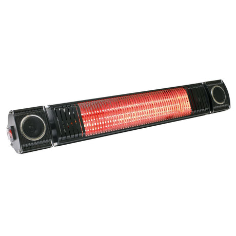 Dellonda Infrared Outdoor 2000W Patio Heater with Speakers, Black