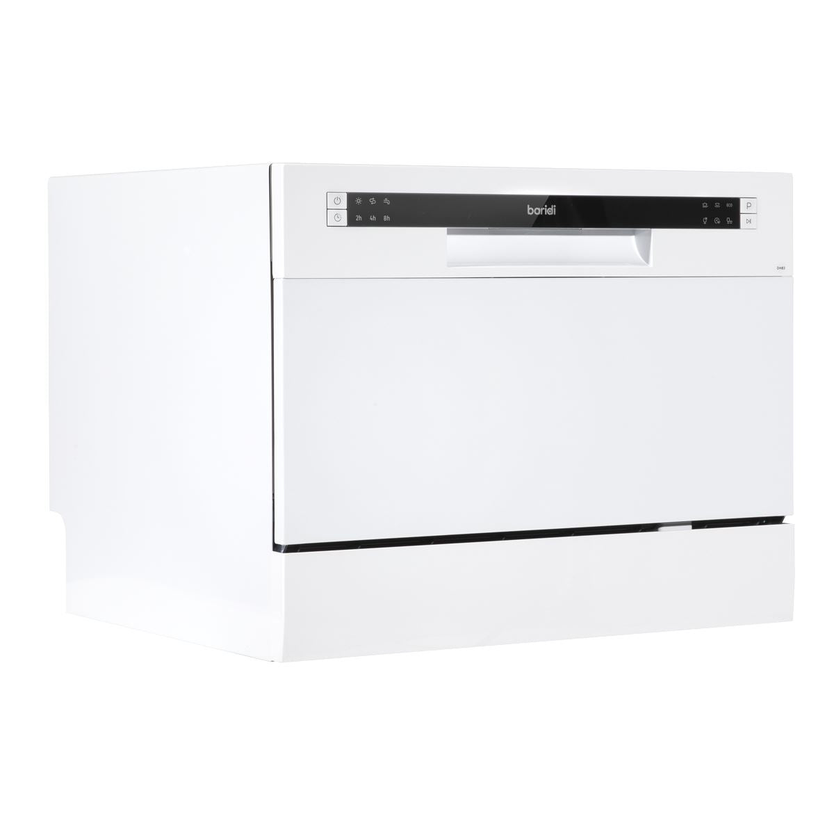 Baridi Tabletop Dishwasher 6 Place Settings 6.5L Capacity - White