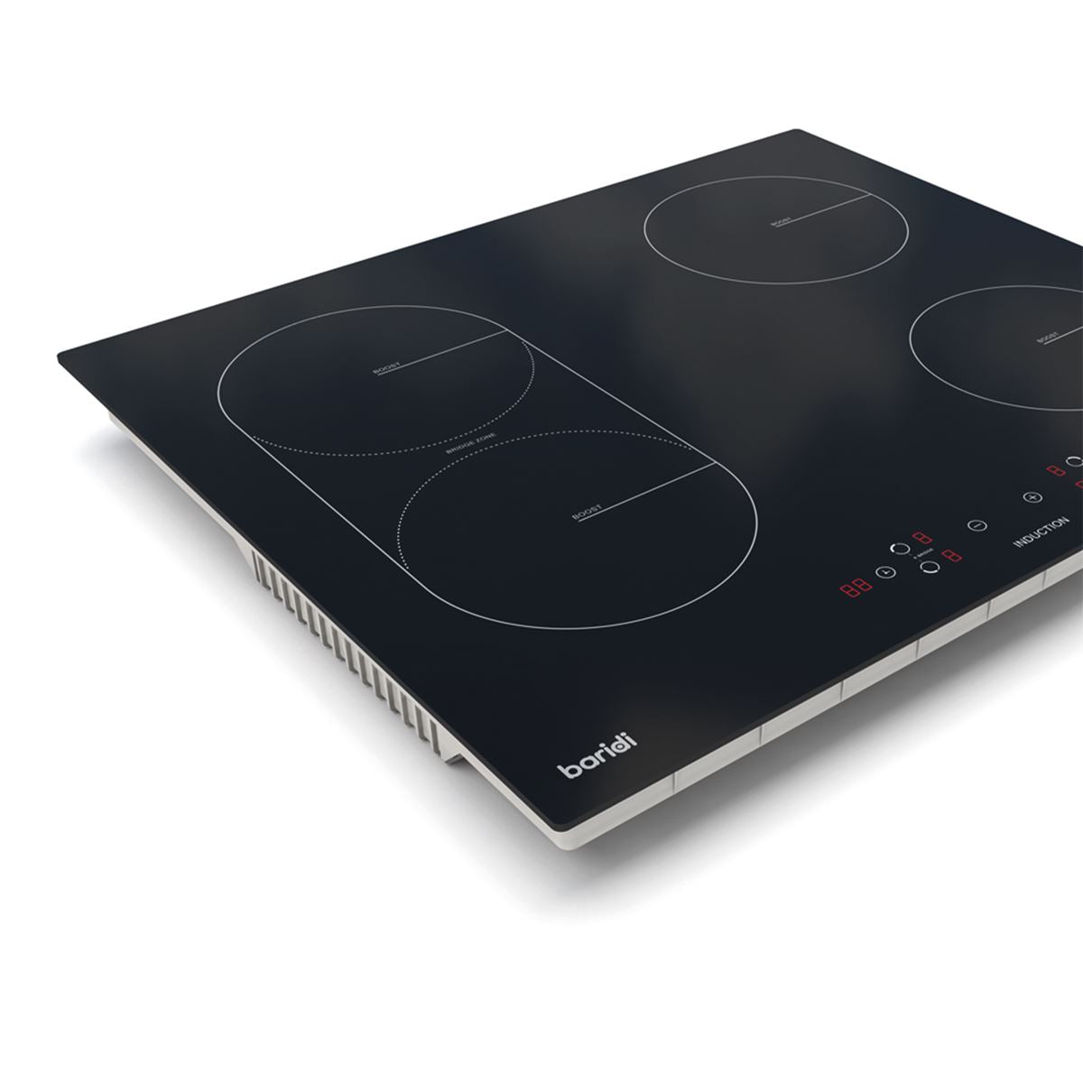 Baridi Integrated Induction Hob with 4 Cooking Zones & Bridge Zone 60cm 2800W Output