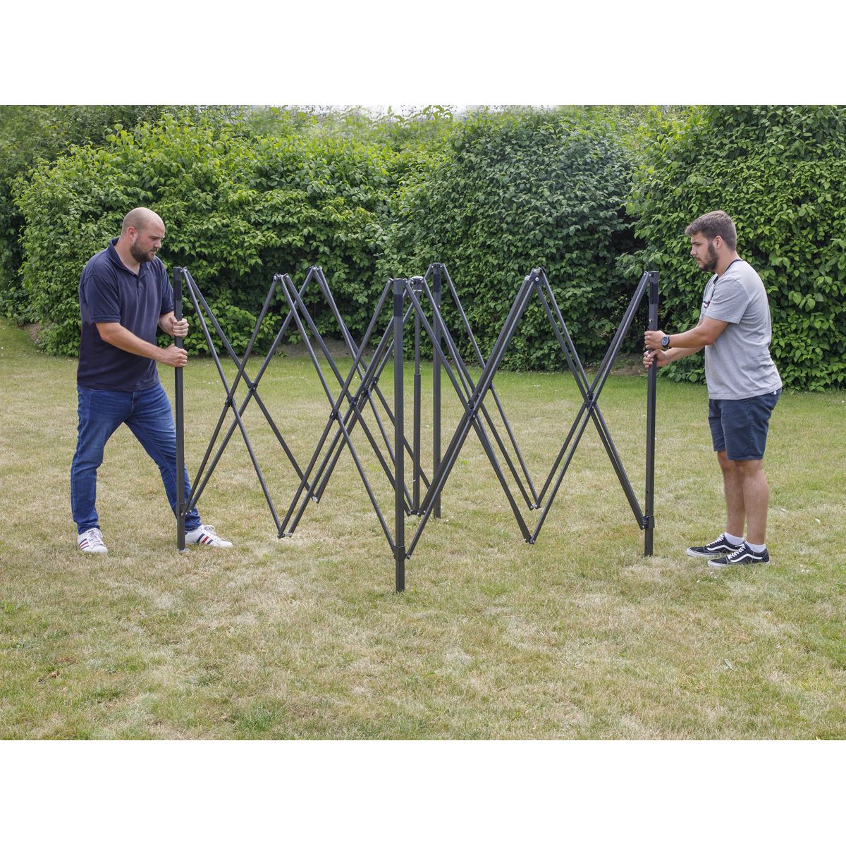 Dellonda Beige Premium 3 x 3m Pop-Up Gazebo, PVC Coated, Water Resistant Fabric, Supplied with Carry Bag & Accesories