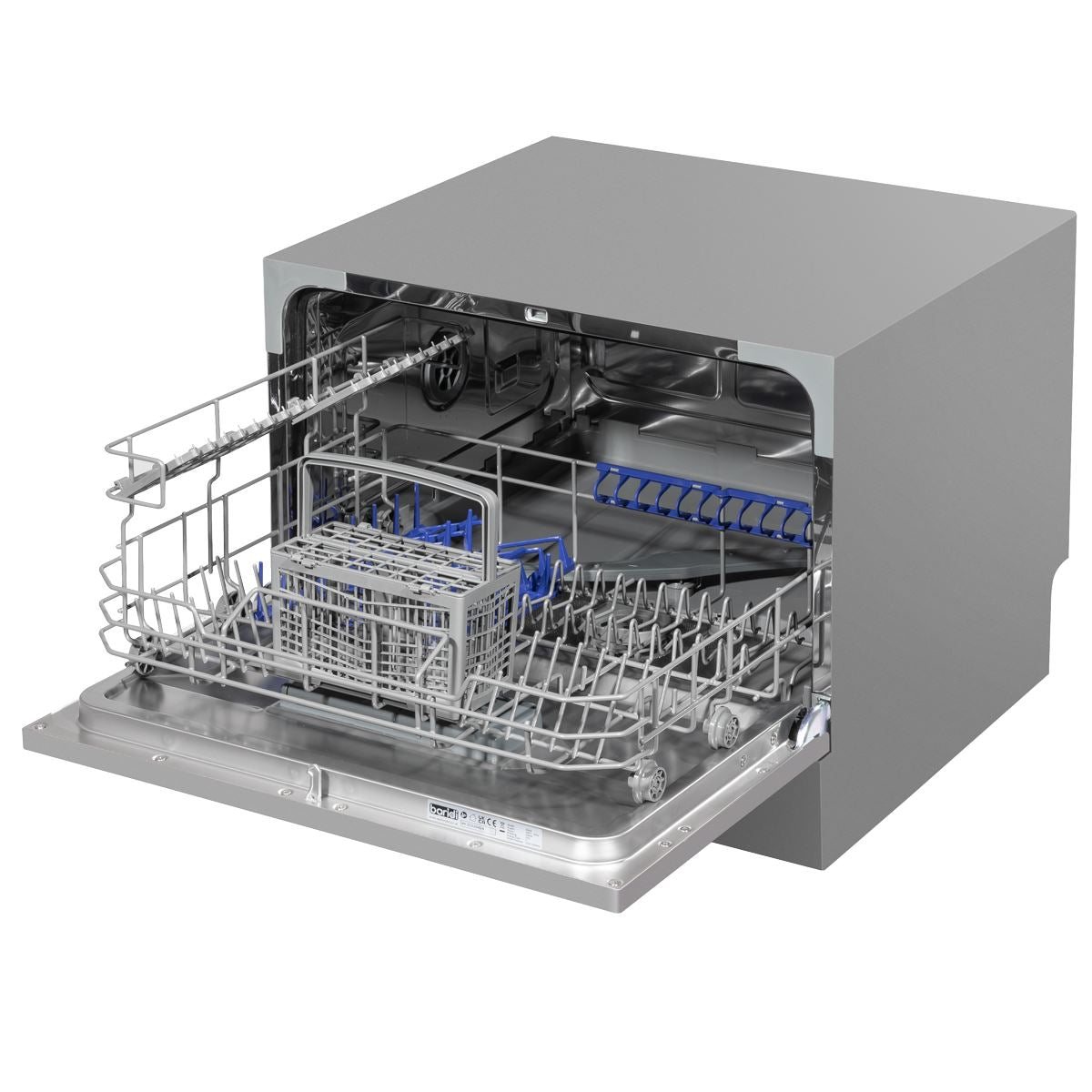 Baridi Tabletop Dishwasher 6 Place Settings 6.5L Capacity - Silver