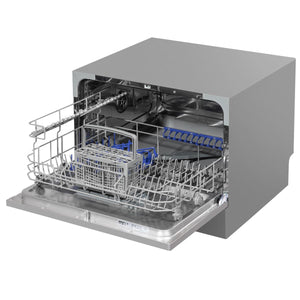 Baridi Tabletop Dishwasher 6 Place Settings 6.5L Capacity - Silver