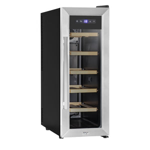 Baridi 12 Bottle Wine Fridge & Cooler - Stainless Steel