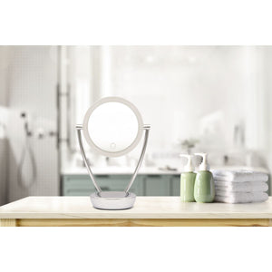 Dellonda Freestanding Double-Sided LED Vanity Mirror 7.5"