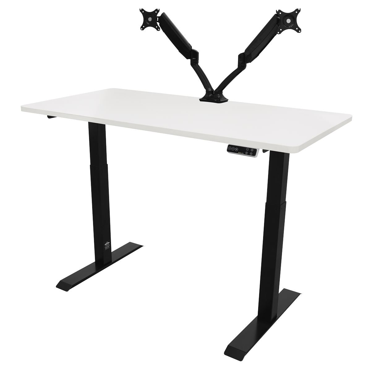 Dellonda White Electric Height Adjustable Standing Desk, 1400 x 700mm Dual Motor 100kg