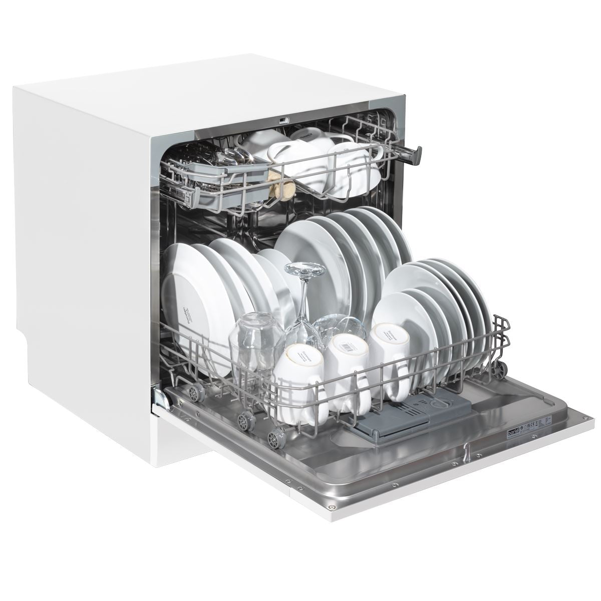 Baridi Tabletop Dishwasher 8 Place Settings 8L Capacity - White