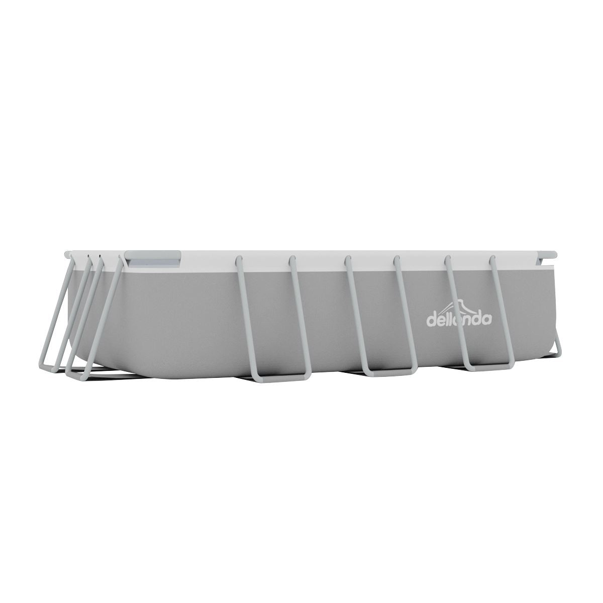 Dellonda Deluxe Steel Frame Swimming Pool with Filter Pump 13ft