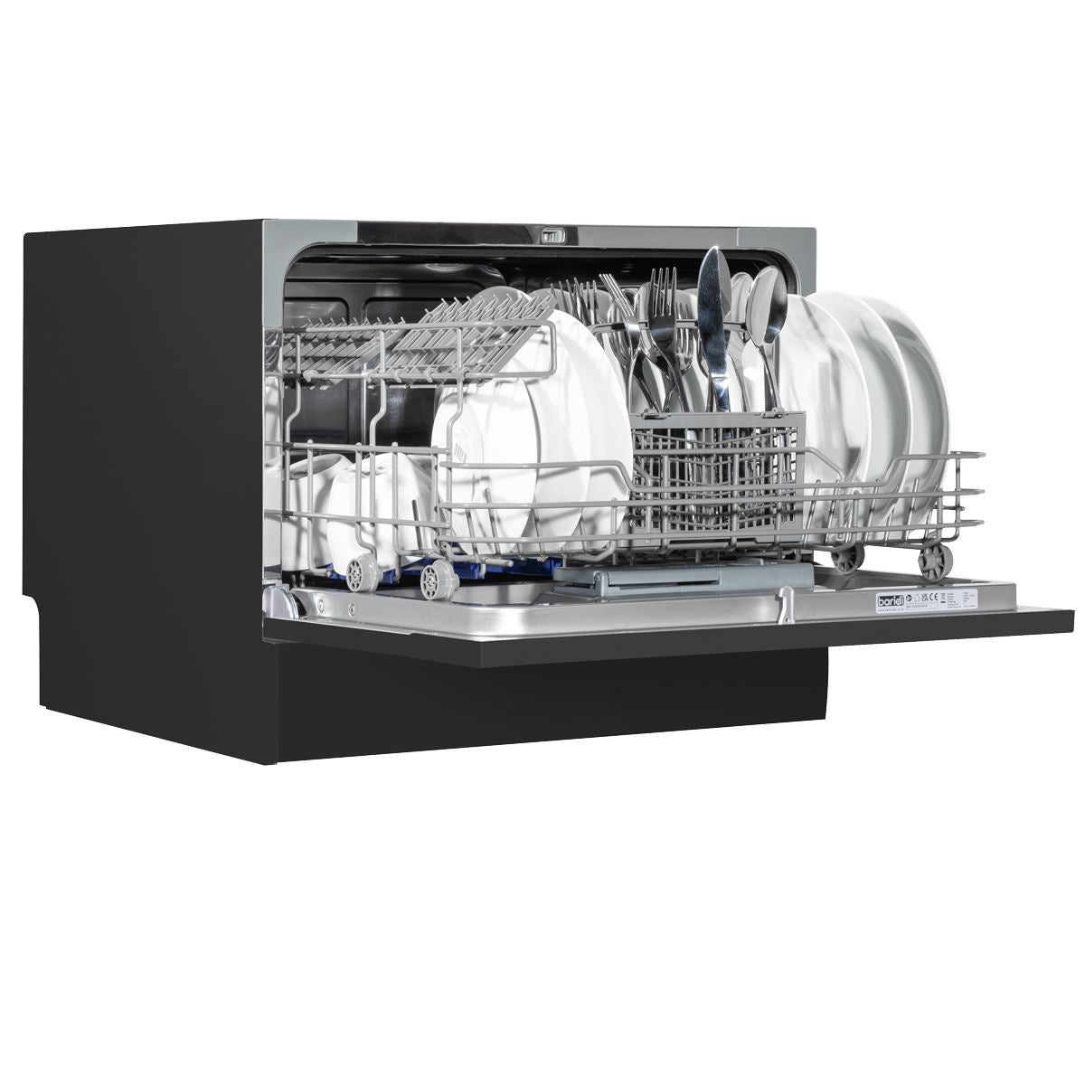 Baridi Tabletop Dishwasher 6 Place Settings 6.5L Capacity - Black