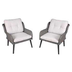 Dellonda Buxton Rattan Wicker Outdoor Garden Chair Set 2 Piece