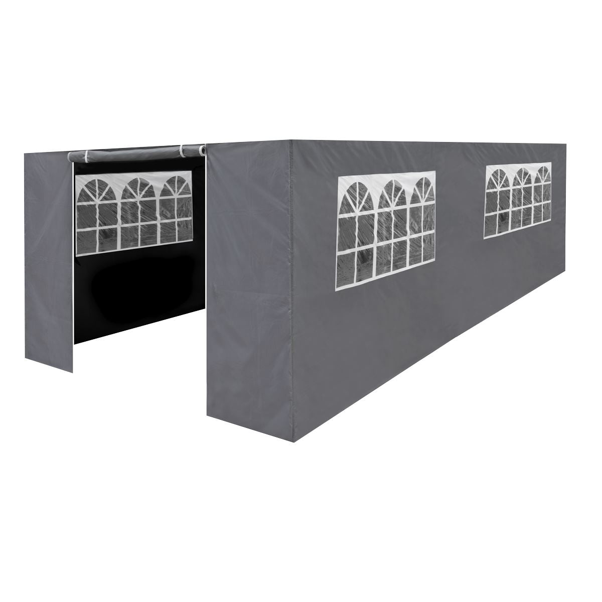 Dellonda Grey Premium Side Walls/Doors/Windows for Gazebo/Marquee, Fits 3 x 6m Models