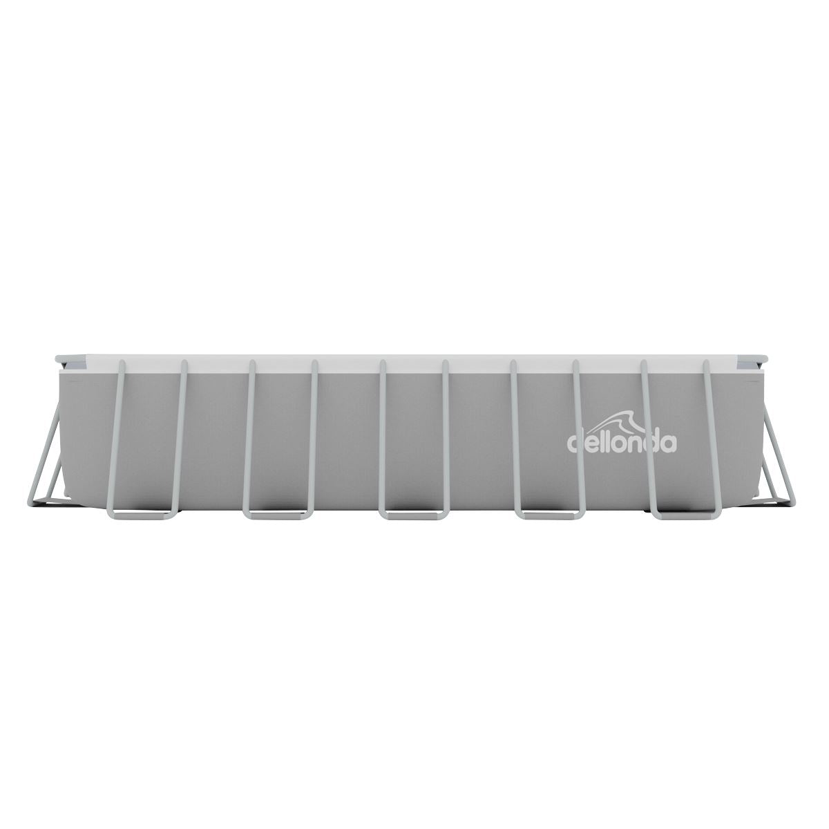 Dellonda Deluxe Steel Frame Rectangular Swimming Pool with Step Ladder & Filter Pump 21ft