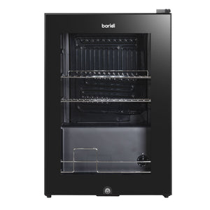 Baridi Beer & Drinks Fridge with LED Light, Black and Glass Door 60L