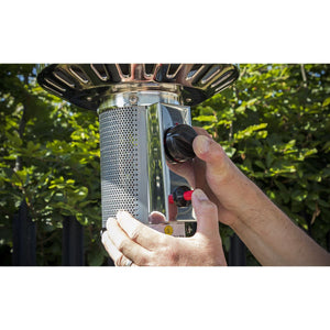 Dellonda Outdoor Garden Gas Patio Heater 13kW Commercial & Domestic Use, Stainless Steel