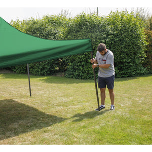 Dellonda Dark Green Premium 3 x 3m Pop-Up Gazebo, PVC Coated, Water Resistant Fabric, Supplied with Carry Bag & Accesories
