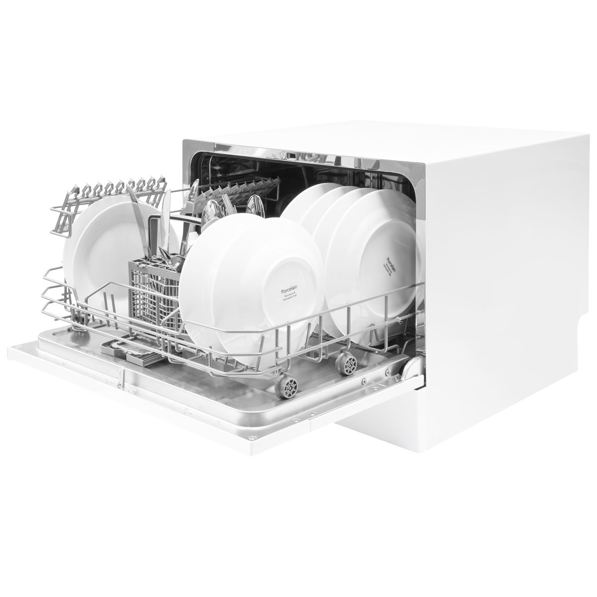 Baridi Tabletop Dishwasher 6 Place Settings 6.5L Capacity - White