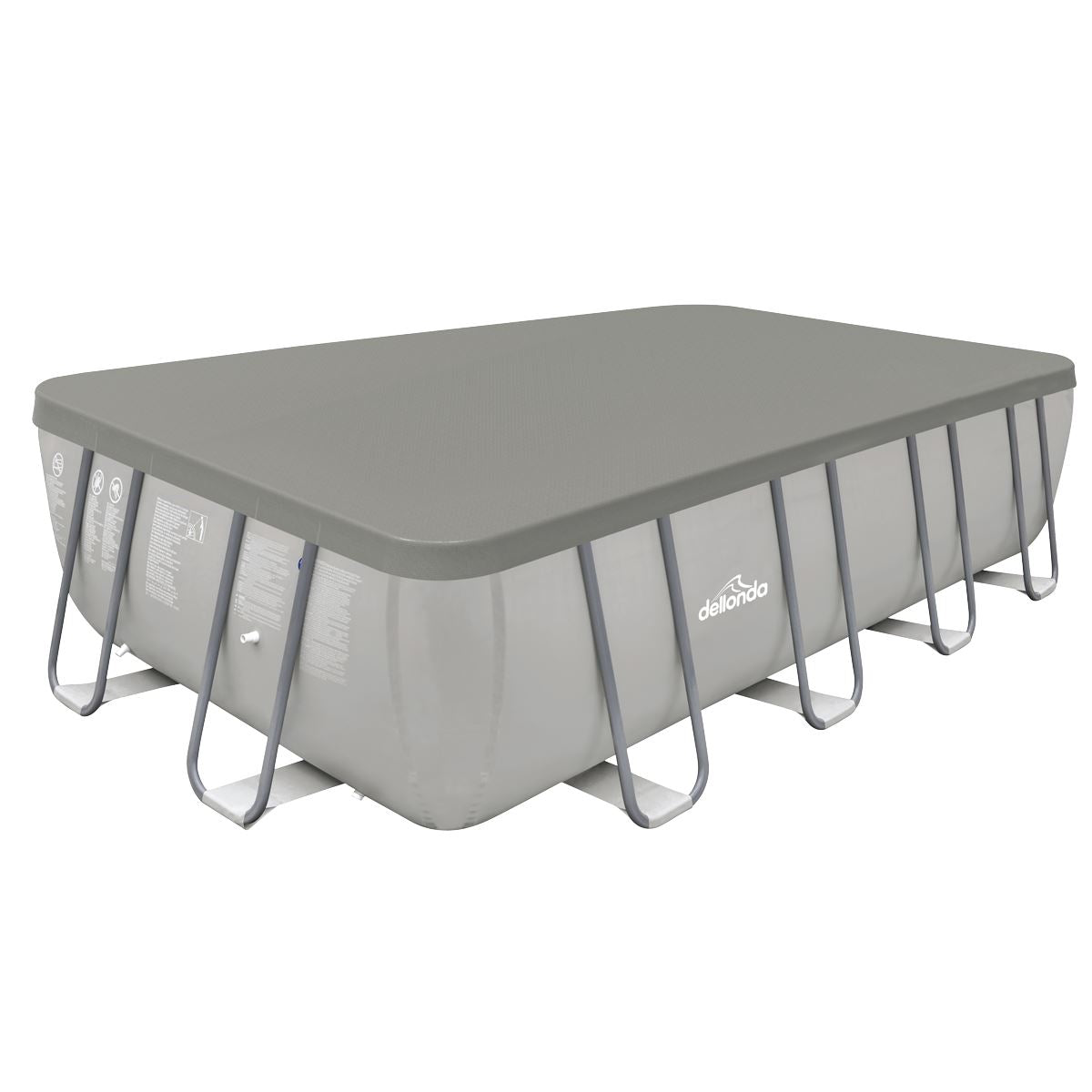 Dellonda Rectangular Swimming Pool Top Cover & Rope Ties for DL22