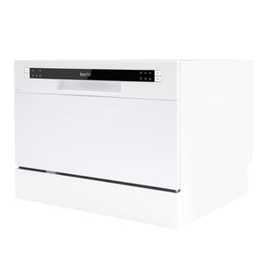 Baridi Tabletop Dishwasher 6 Place Settings 6.5L Capacity - White