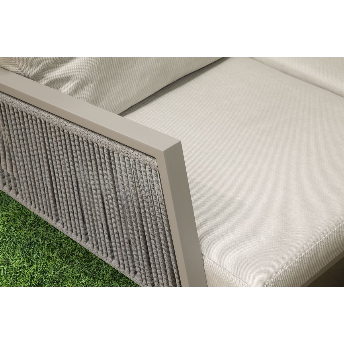 Dellonda Fusion Aluminium Outdoor Corner Sofa & Coffee Table Set 4 Piece