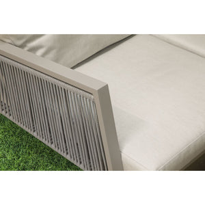 Dellonda Fusion Aluminium Outdoor Corner Sofa & Coffee Table Set 4 Piece