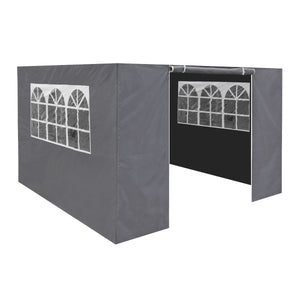 Dellonda Grey Premium Gazebo/Marquee Side Walls/Doors/Windows, Fits 3 x 3m Models