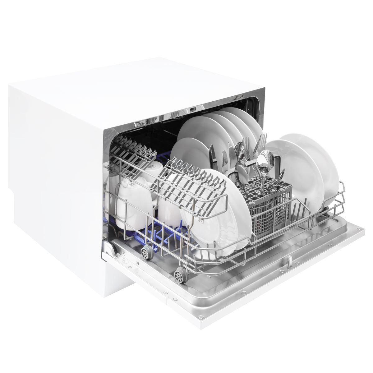Baridi Tabletop Dishwasher 6 Place Settings 6.5L Capacity - White