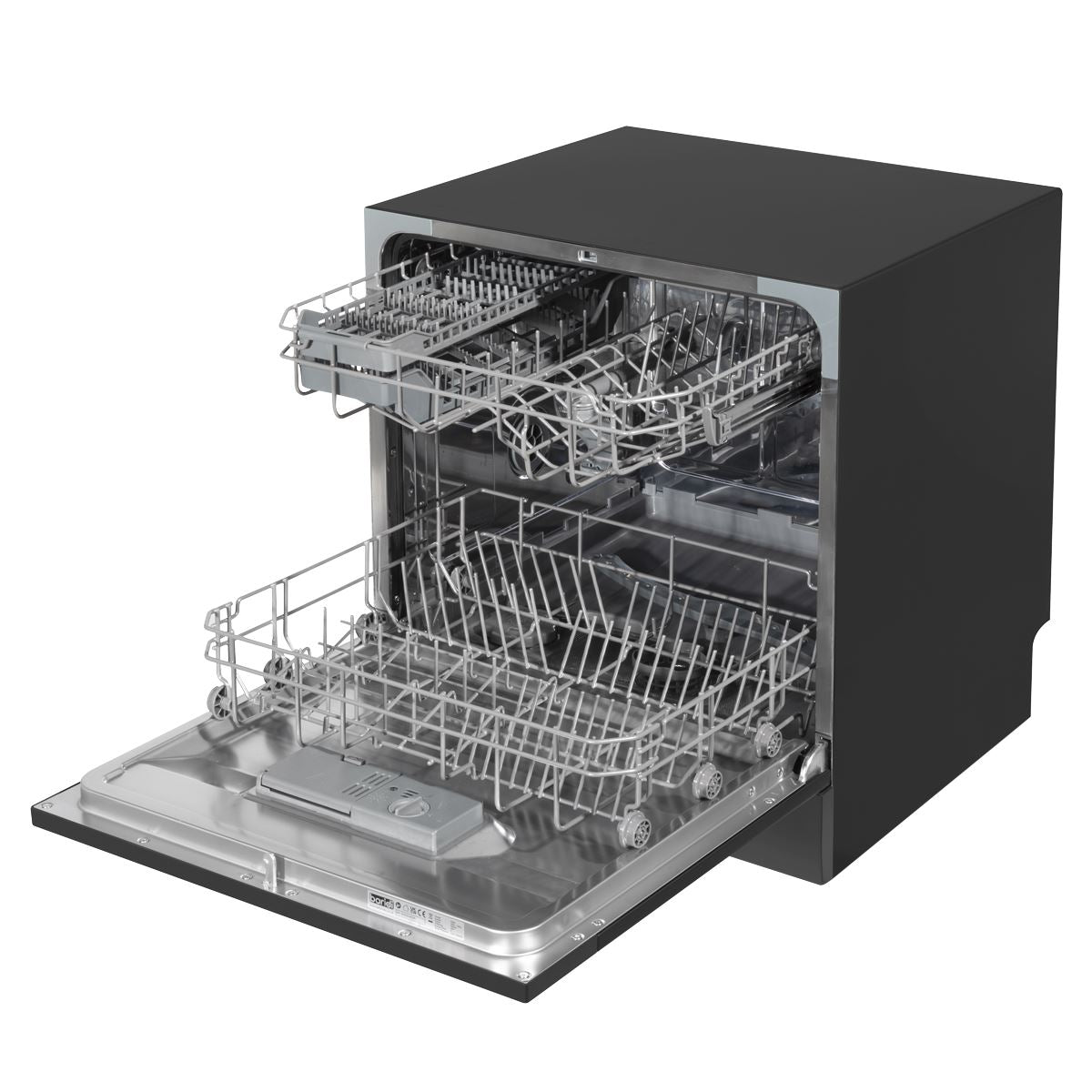 Baridi Tabletop Dishwasher 8 Place Settings 8L Capacity - Black