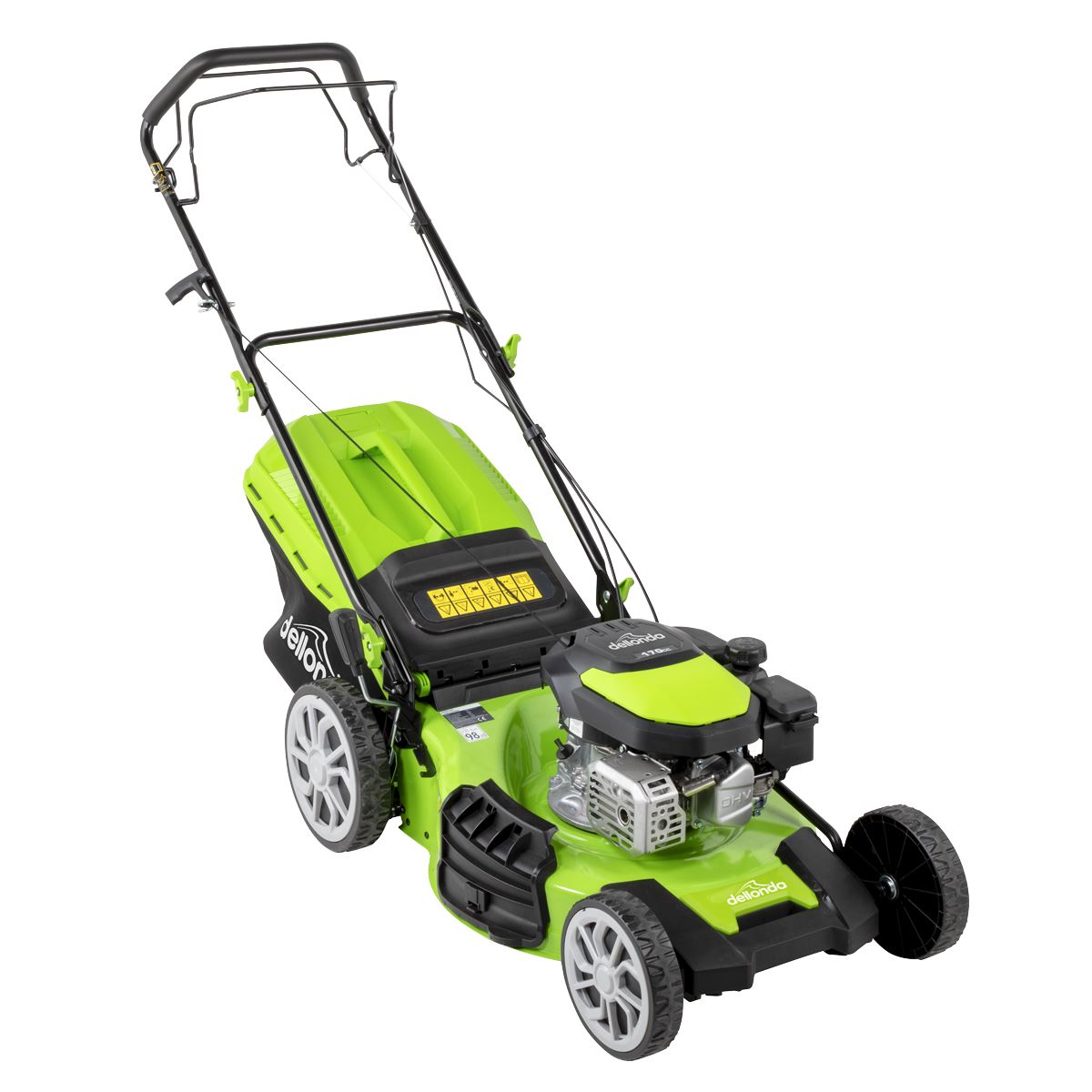 Dellonda Self-Propelled Petrol Lawnmower Grass Cutter with Height Adjustment & Grass Bag 170cc 20"/51cm 4-Stroke Engine
